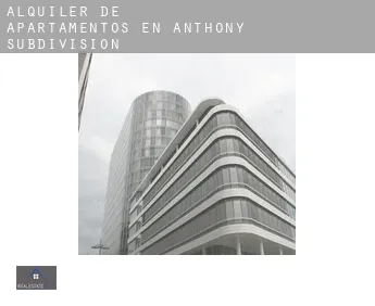 Alquiler de apartamentos en  Anthony Subdivision